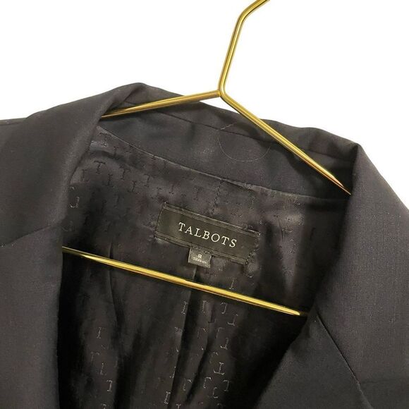 Talbots Wool Blend Two Button Navy Blazer Size 8 - Picture 3 of 8